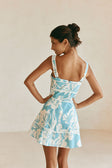 White Sol Floral Print Flounce Mini Maliyah Dress