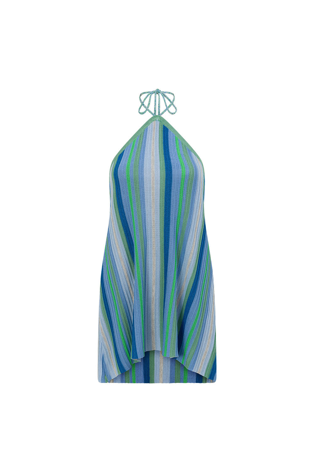 Revel Halter Top - Blue Stripe