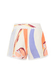 Orange Estivo Dusk Print Wrap Belt Francesca Shorts