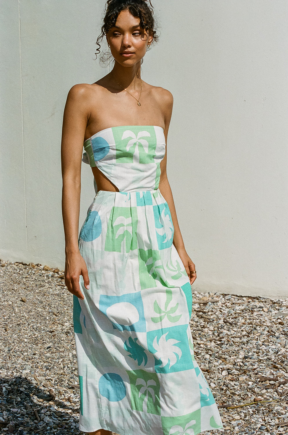 Strapless Talullah Midi Dress - Green