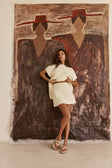 Cream Knit A Line Mini Romy Skirt