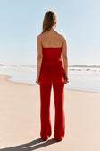 Red Rogue Knit Strappless Ellea Top