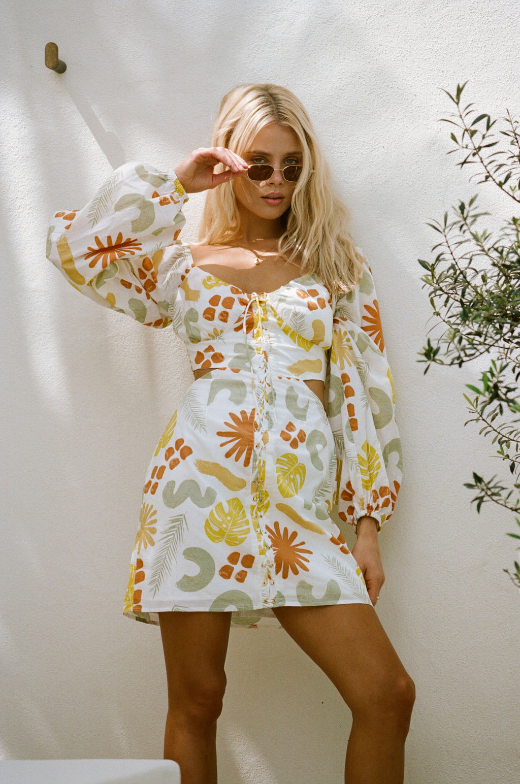 SAMPLE-Willa Dress - Desert Leaf