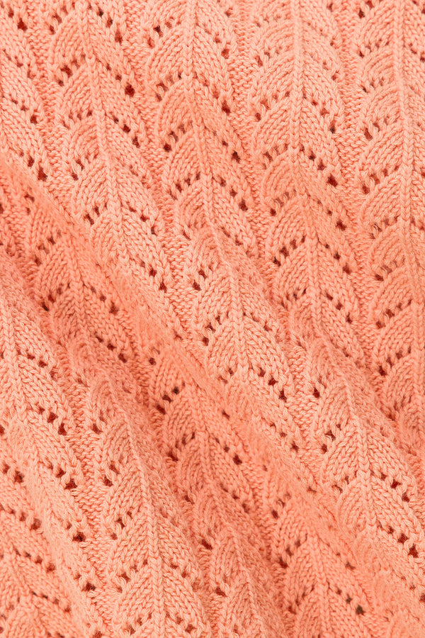 Coral Pointelle Knit Strapless Athena Top