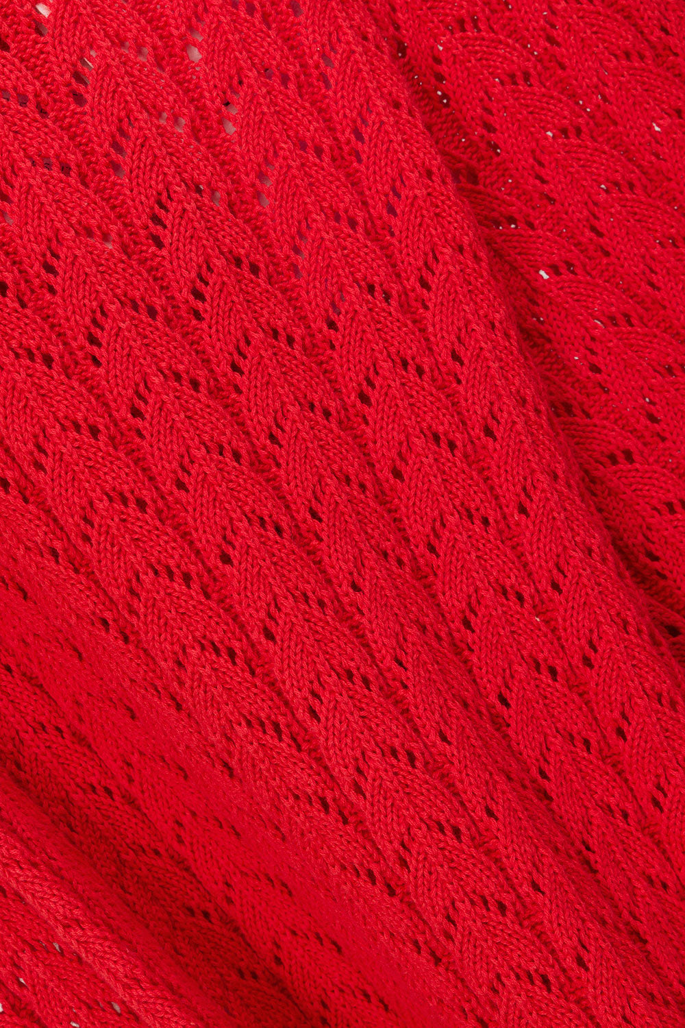 Red Cotton Knit High Waist Athena Pants