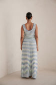 Erin Knit Top - Blue White Green