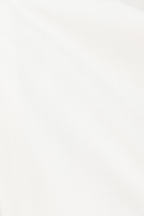 White Cotton Split Longline Muse Top
