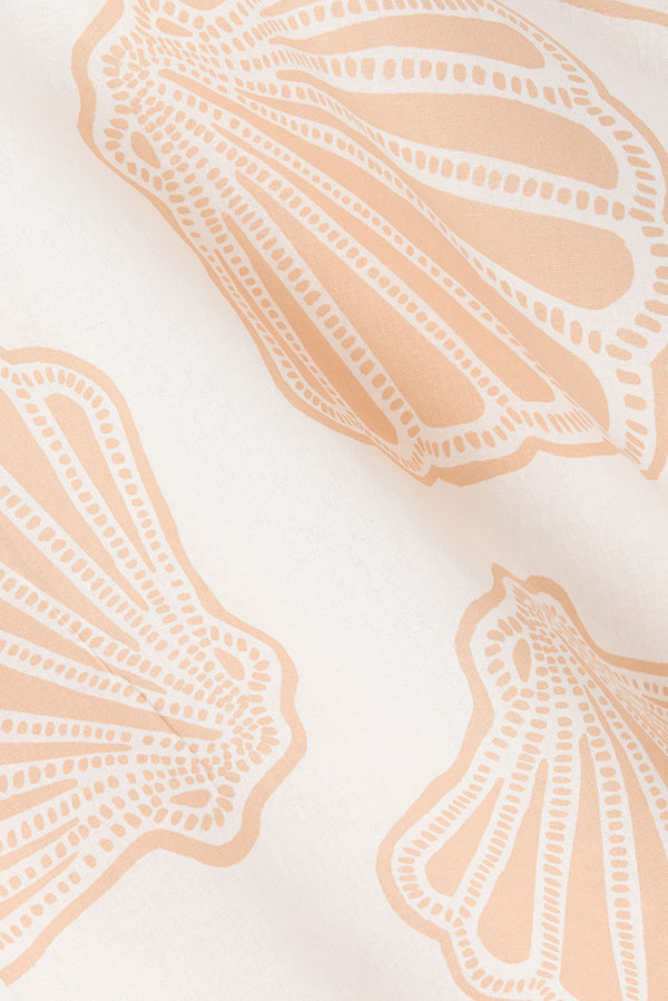 Cream Coastal Shell Cut Out Halter Maxi Aiko Dress