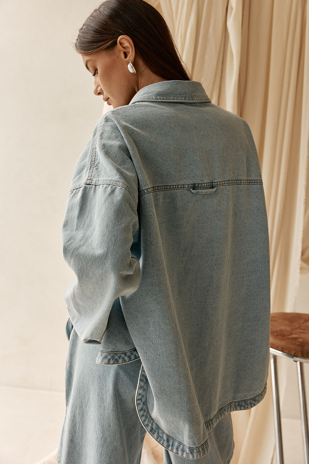 Poet Denim Jacket  - Light Blue