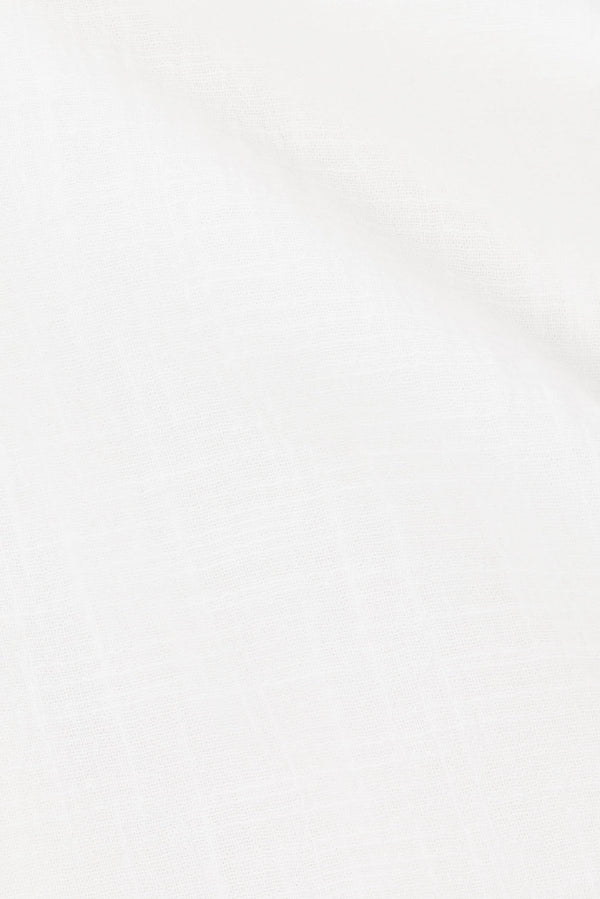 White Cotton Lace V Neck Split Cerelia Top