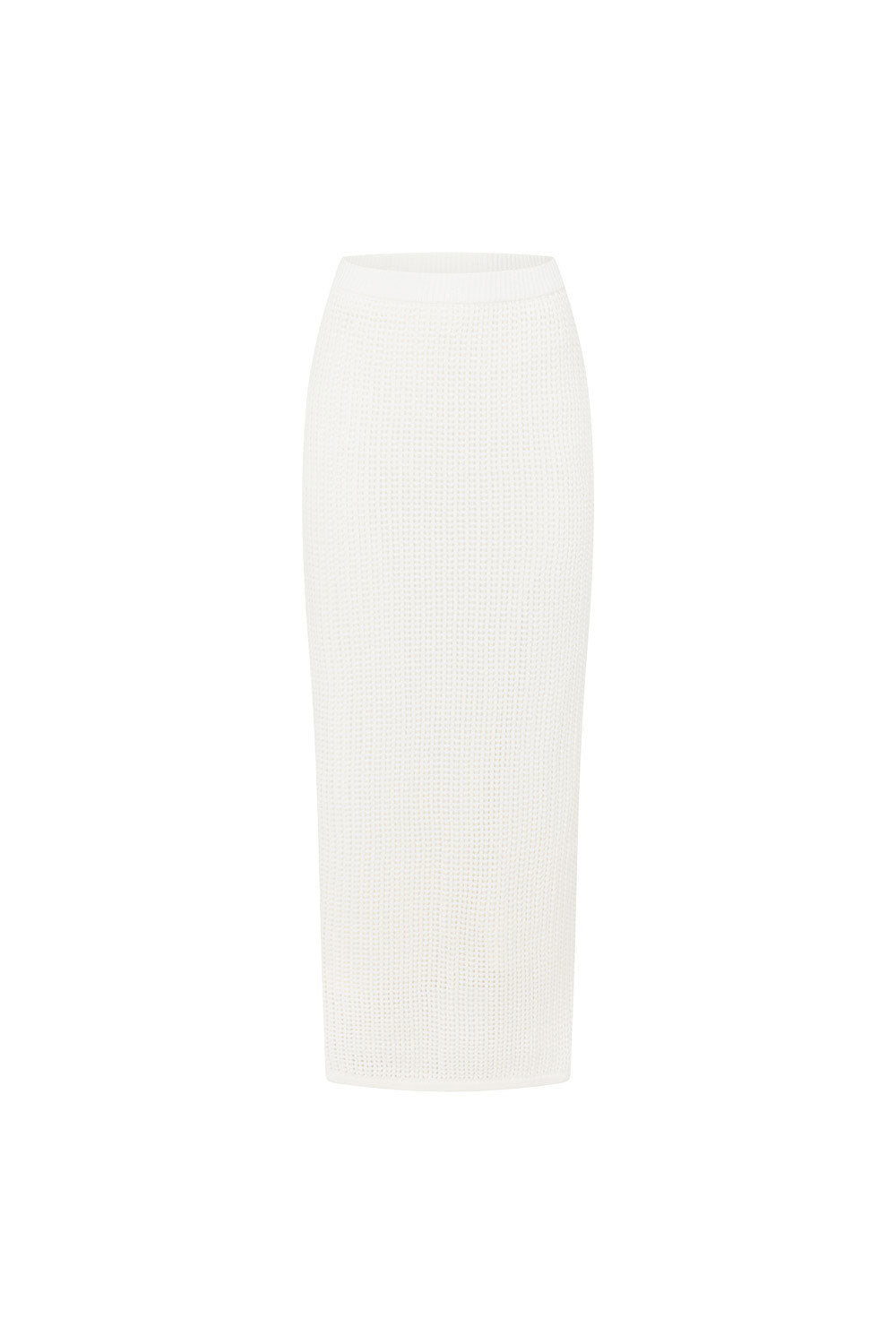 Bridal White Knit Maxi Mekkah Skirt