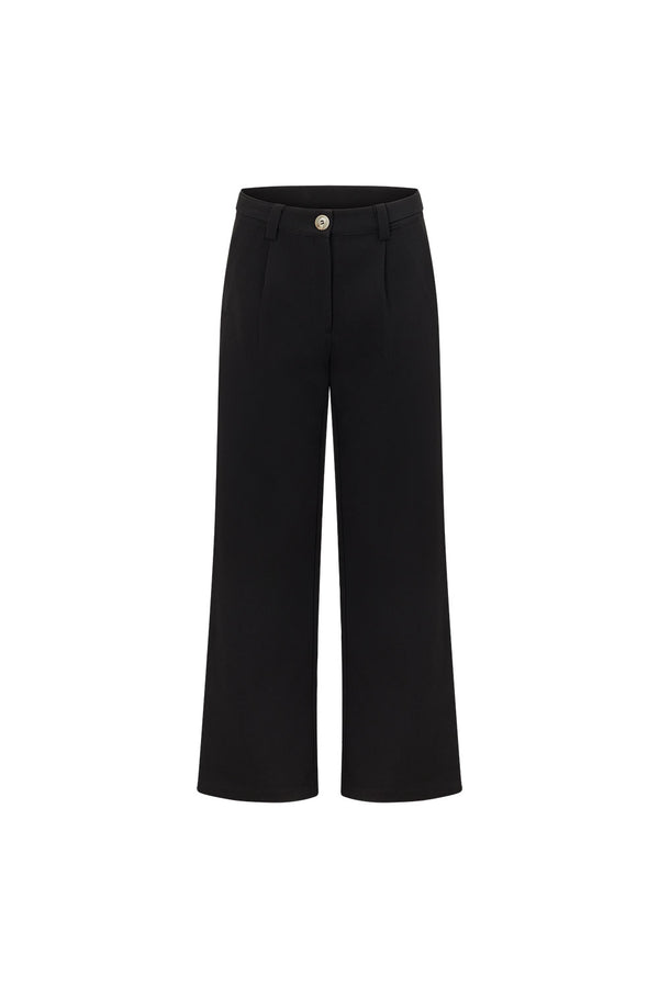 Black Suiting Flared Naomi Pants