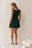 Black Button-Up Mini Alfresco Dress