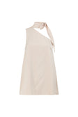 Beige Silky Asymmetric Scarf Koda Top