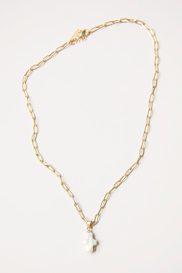 Adina Necklace Gold Cross