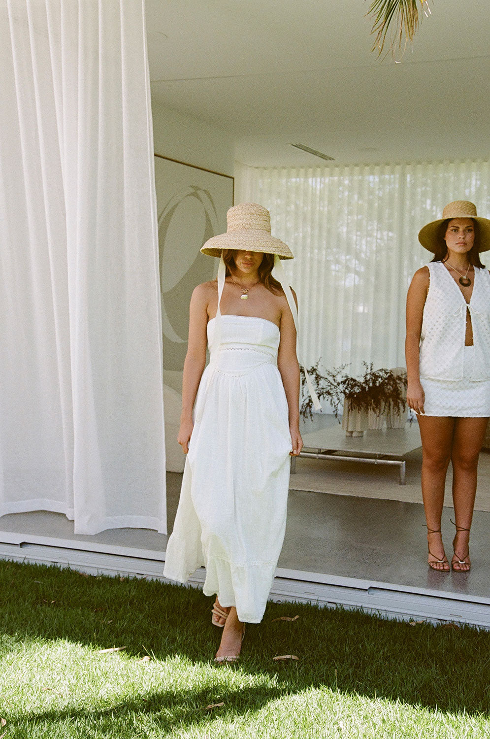 Kenna Strapless Maxi Dress - White