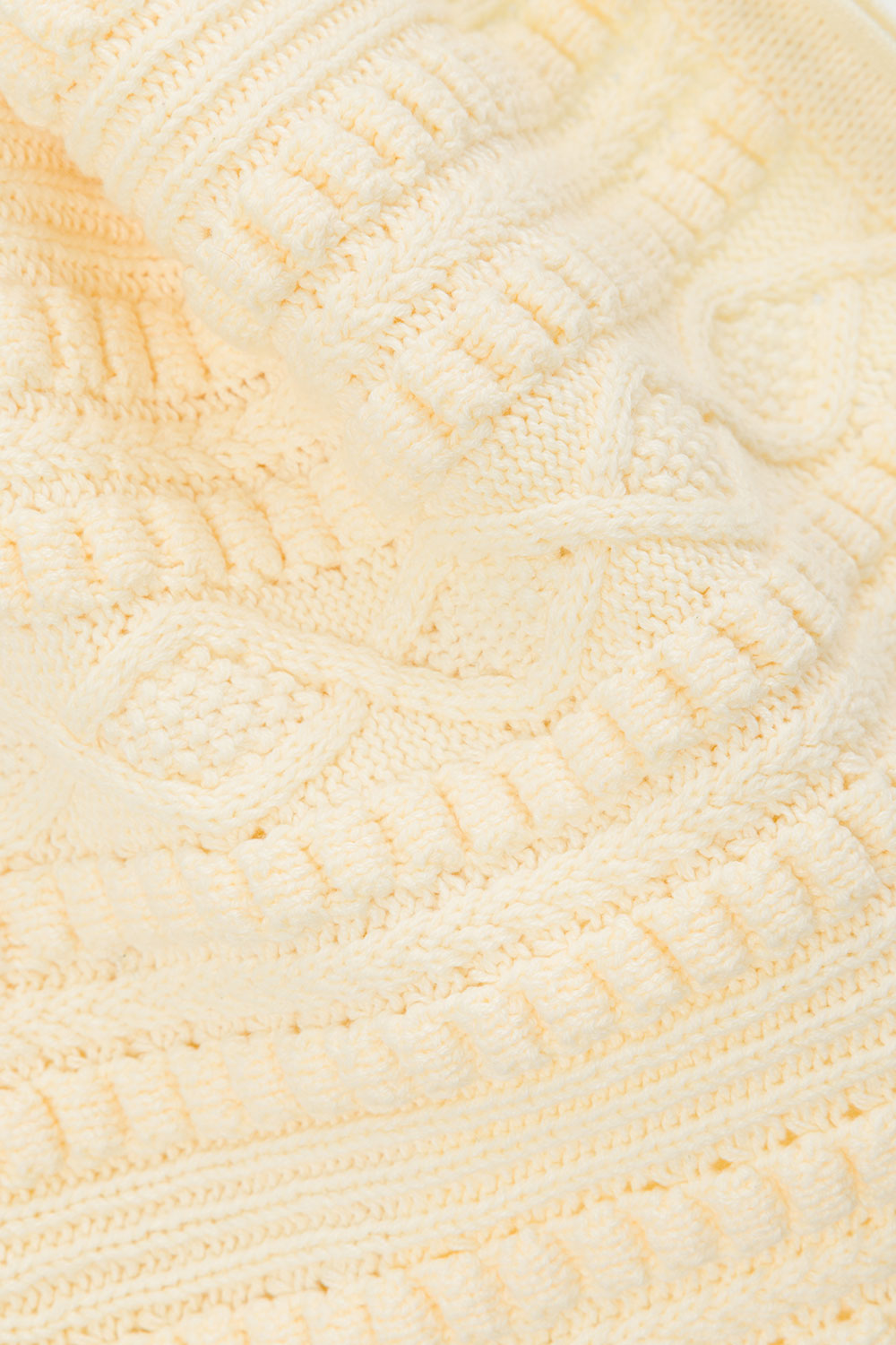 Cream Knit A Line Mini Romy Skirt