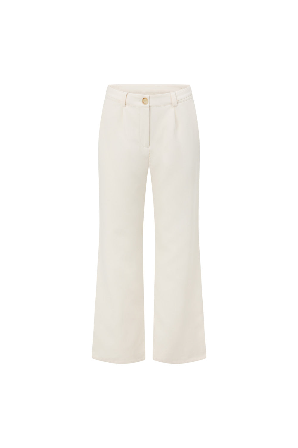 Beige High Waisted Wide Leg Amera Pants