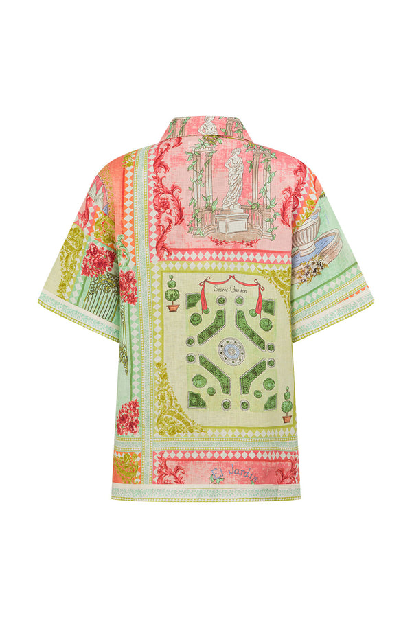 El Jardin Print Button Up Estella Shirt