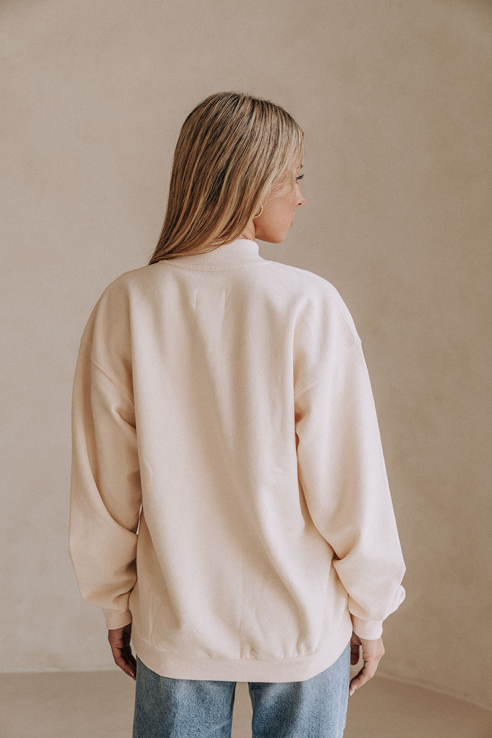 Cream Fleece Oversized Vintage Rue Sweater