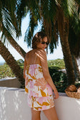 Jetta Top - Hibiscus Pink Orange Floral