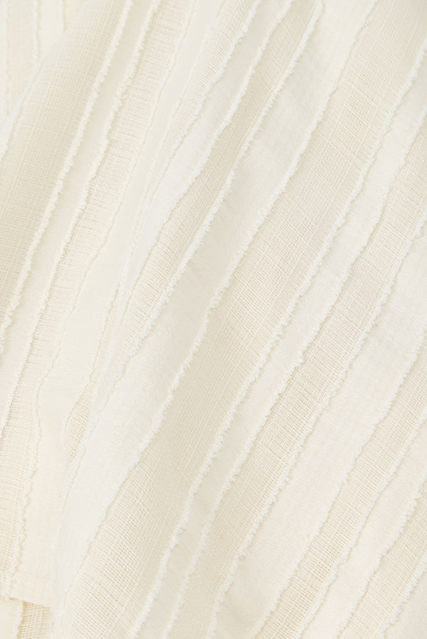 Cream Textured Stripe Strapless Sophie Playsuit