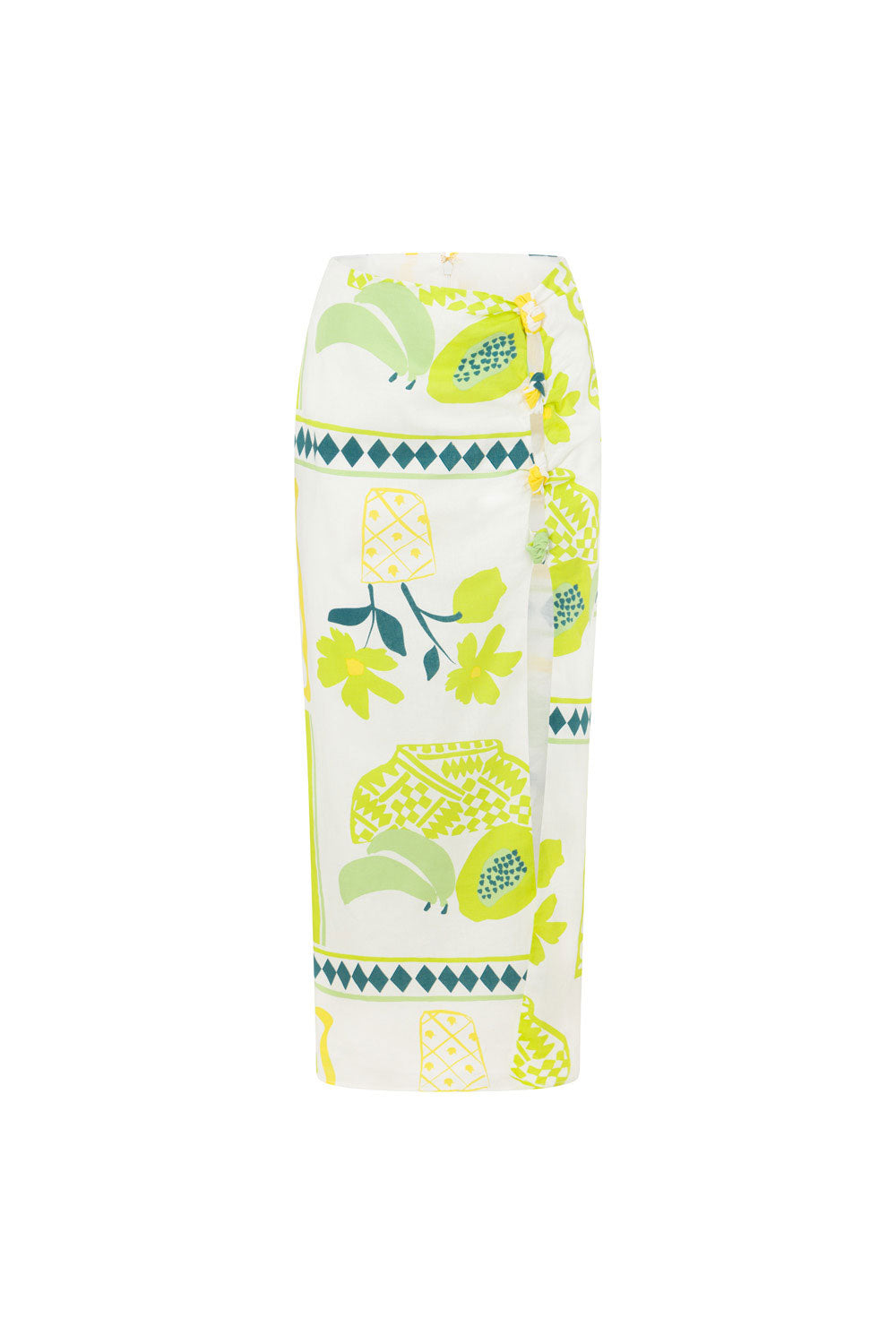Pluto Midi Skirt - Green Yellow