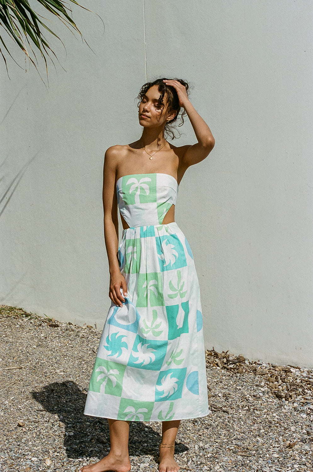 Strapless Talullah Midi Dress - Green