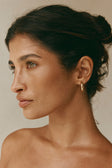 18K Gold Plated Hoop Gemstone Detail Nadia Earrings