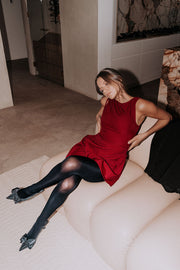 Camellia Dress - Burgundy