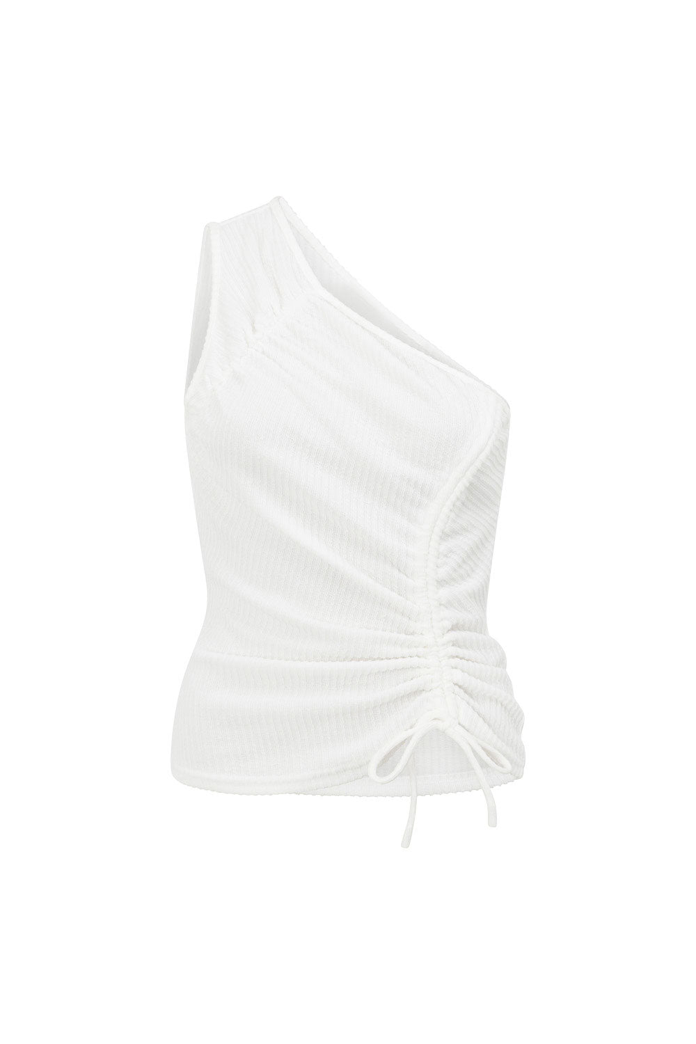 Leni One Shoulder Top - White