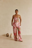 Pink Botanic Patch Floral Print Strapless Marleigh Top