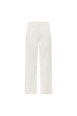 White Structured High Waist Vespera Pants