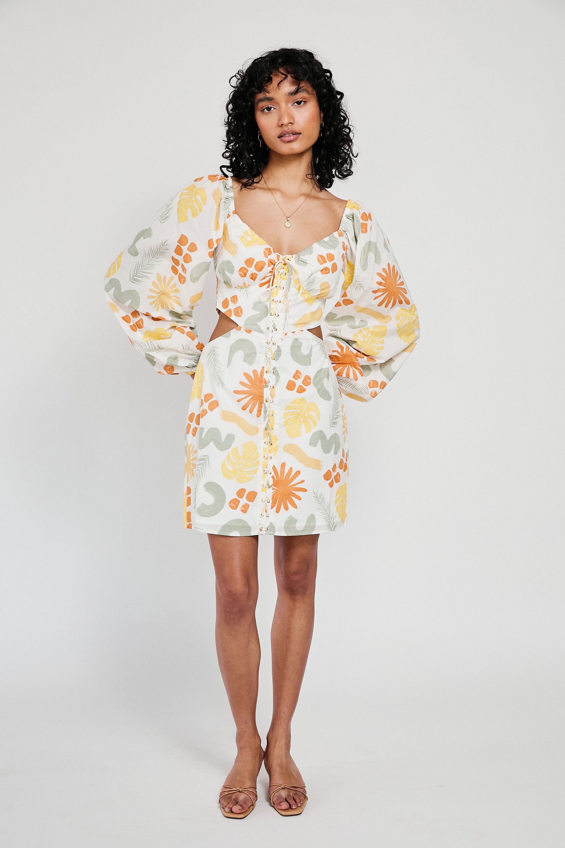 SAMPLE-Willa Dress - Desert Leaf