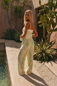 Green Fiore Festivio Print Wide Leg Orion Trouser Pants
