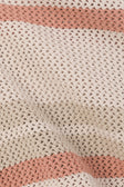 Tan and Cream Stripe Crochet Boxy Kiama Top