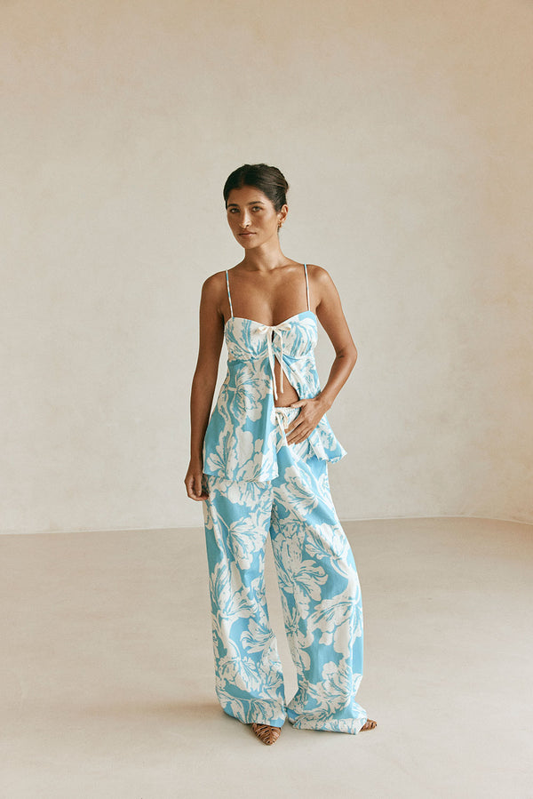 White Floral Adjustable Strappy Lainey Jumpsuit