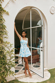 White Sol Floral Print Flounce Mini Maliyah Dress