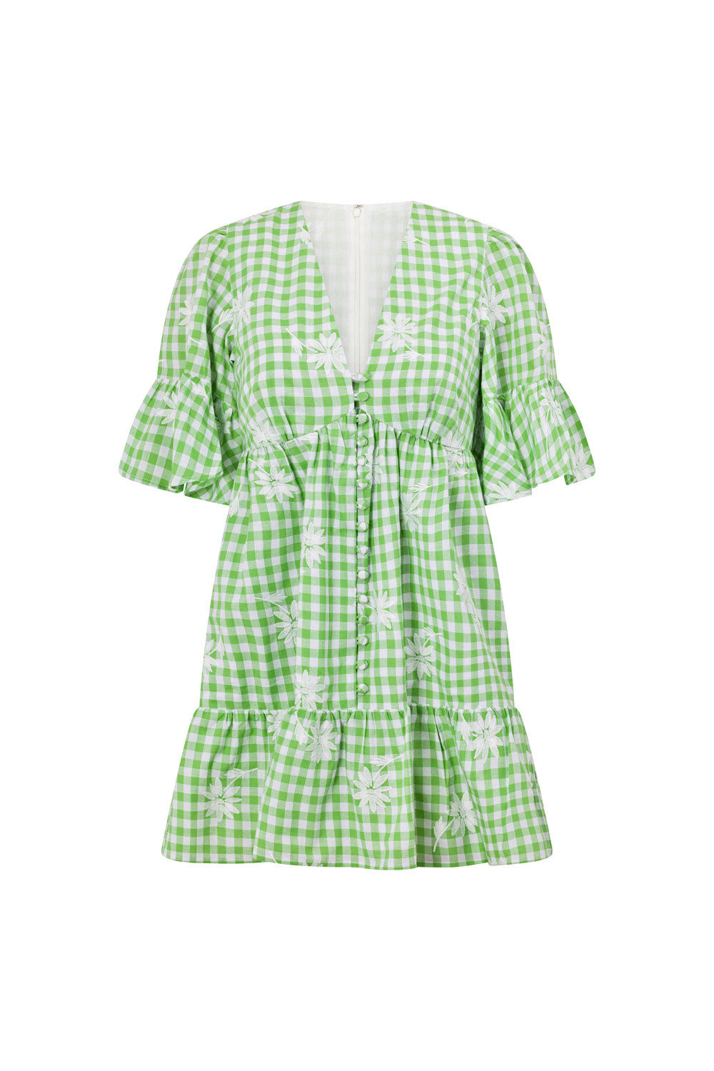 SAMPLE-Twyla Babydoll Dress - Gingham
