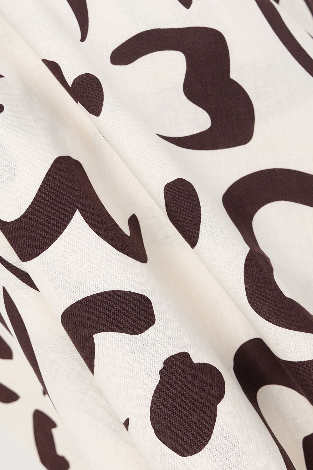 Cream Floral Fleur Lines Print Strapless Noah Dress