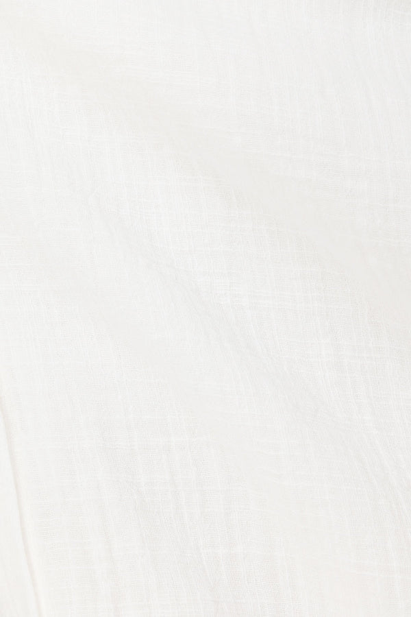 White Cotton Short Sleeve Button Up Inara Top