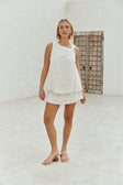 Beige Asymmetric Neck Longline Luella Top