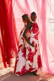 Pink Sole Rosa Print Halter Maxi Daje Dress