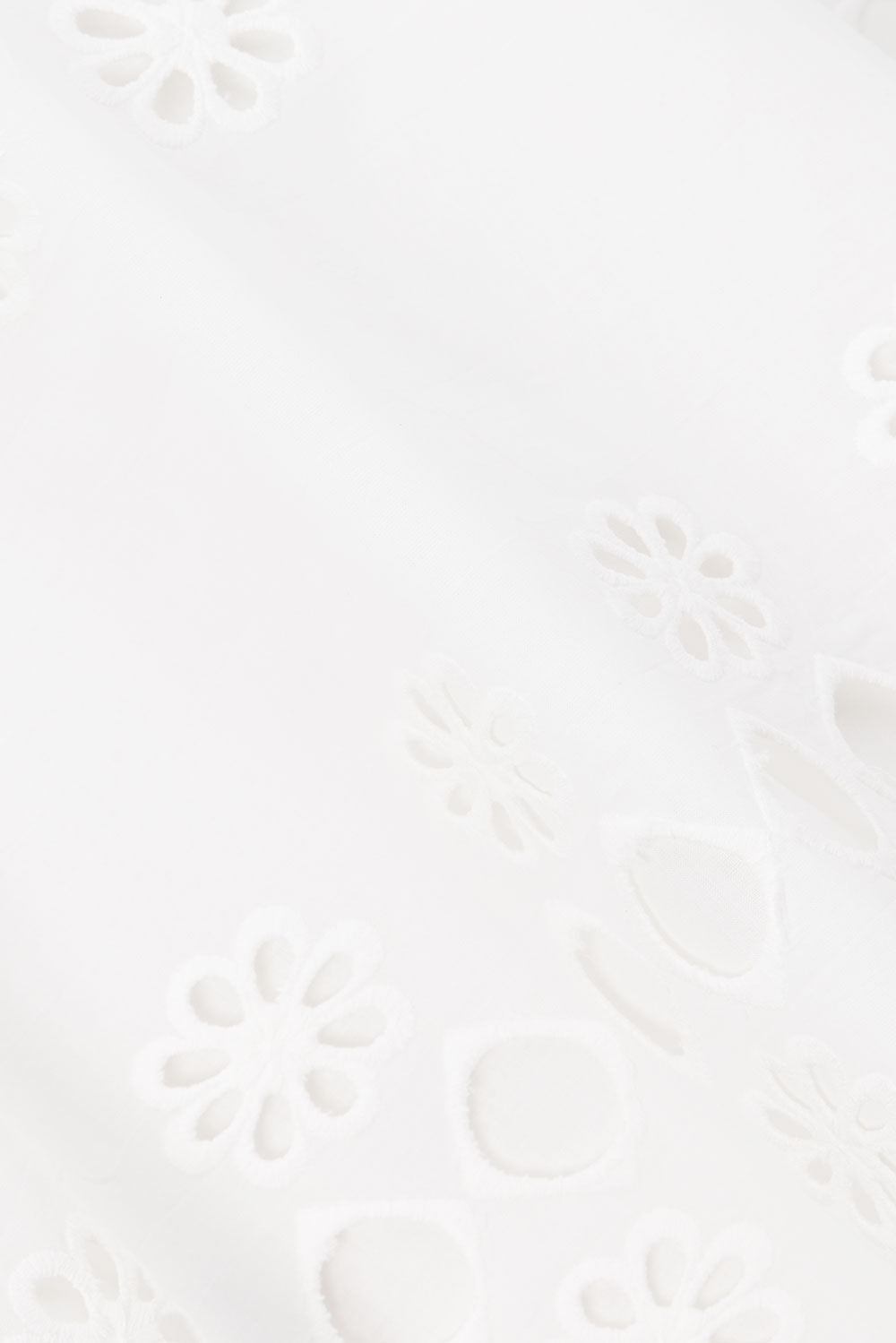 White Embroidered Long Sleeve Tie Paras Top