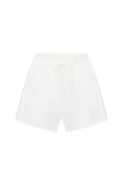 White Lace Elastic Drawstring Lacey Shorts