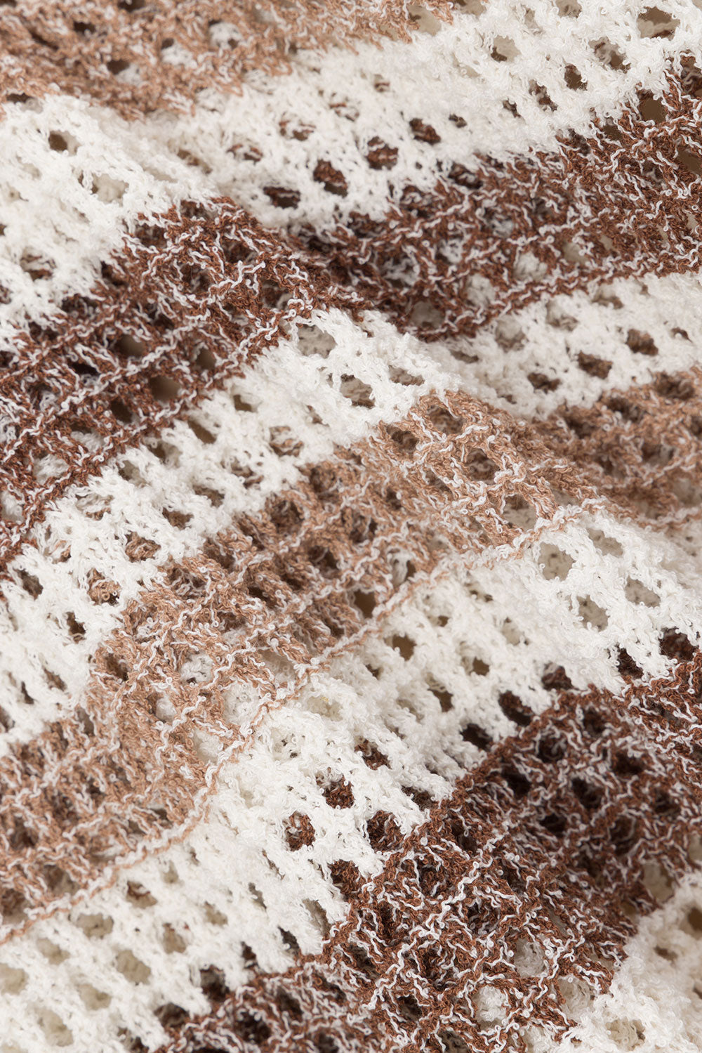 Brown and White Stripe Kint Button Up Bristol Top