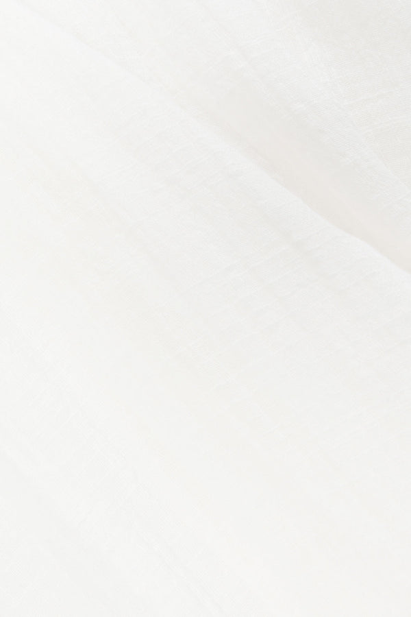 White Cotton V Neck Halter Arlet Jumpsuit