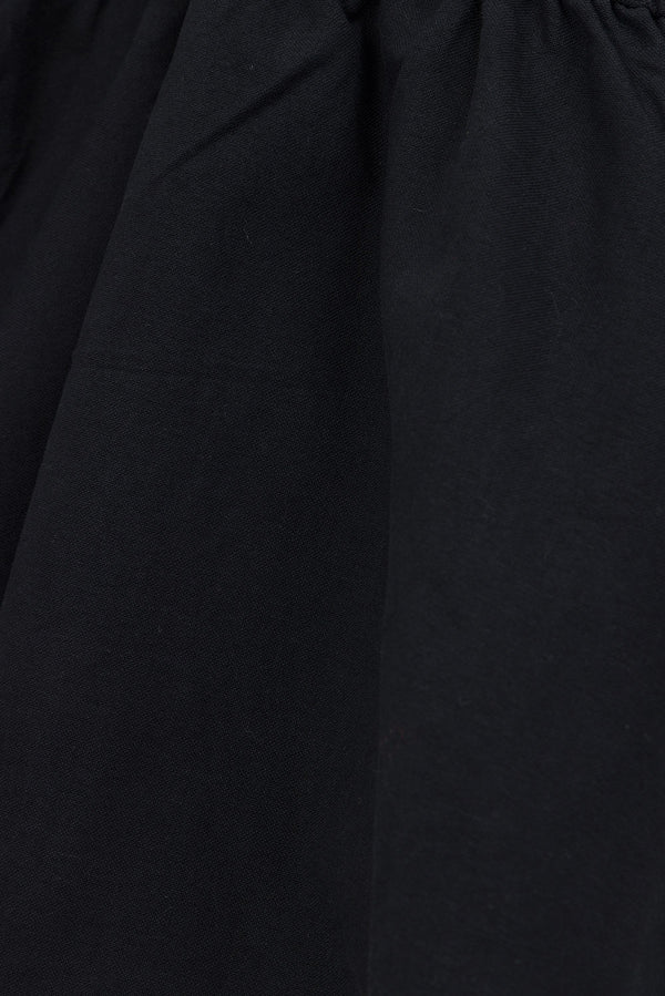 Black Long Sleeve Panelled Flounce Akel Top