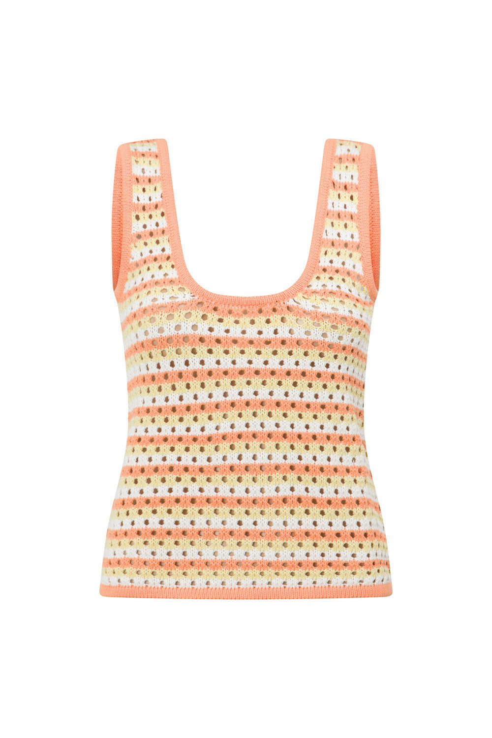 Erin Knit Top - Orange Yellow White