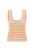 Erin Knit Top - Orange Yellow White